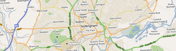 Location map Nottingham