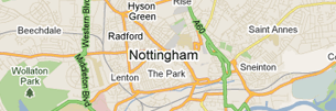 Map of Nottingham